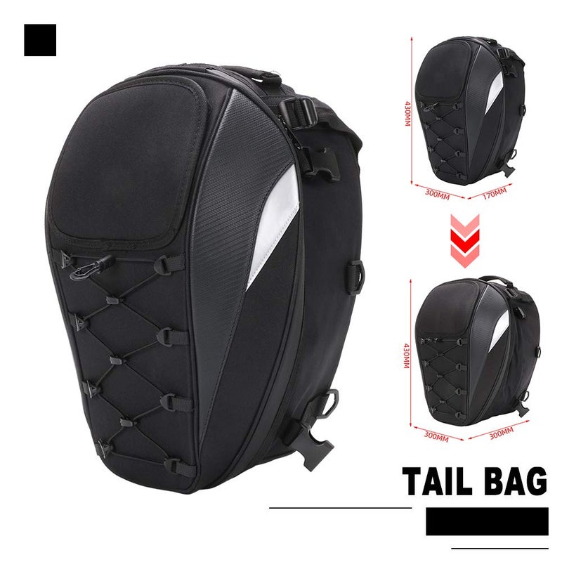 YSMOTO Waterproof Motorcycle Tail Bag - Dual Use Sport Backpack Helmet Bag - Image 3